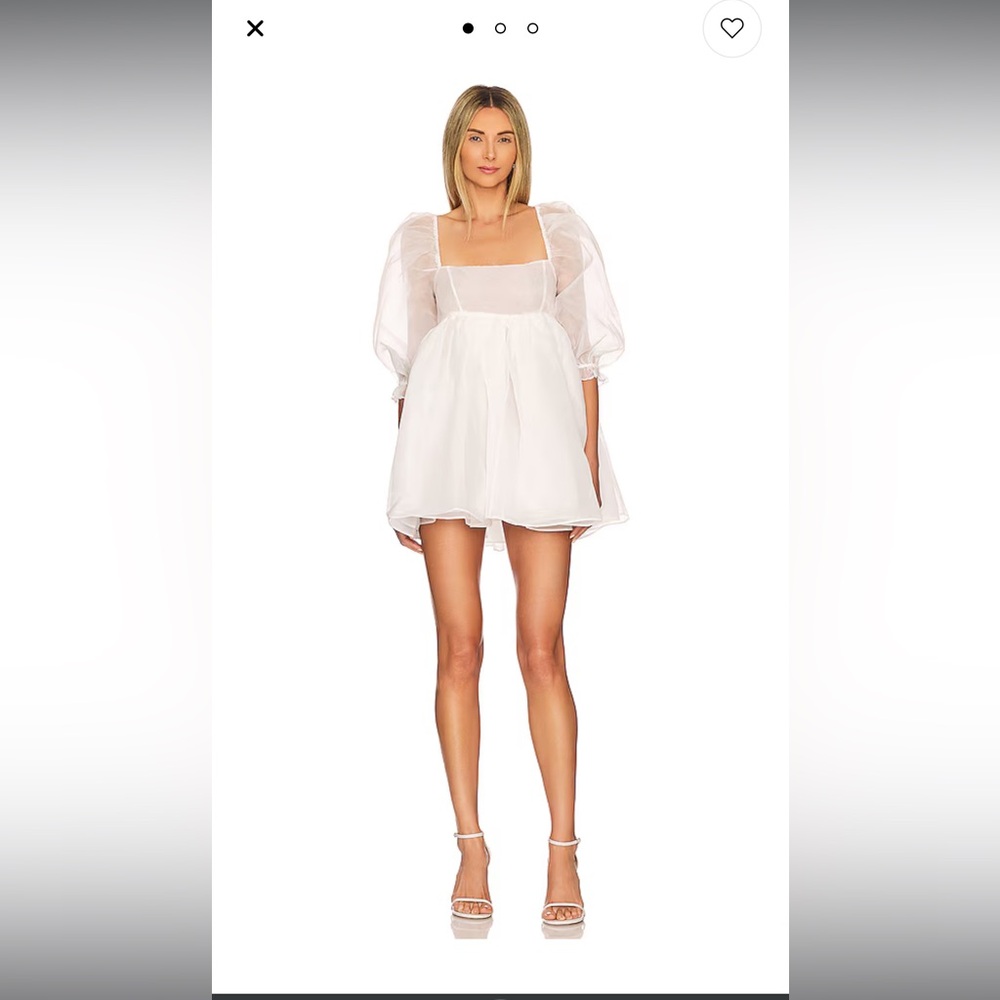 SELKIE Puff Dress White